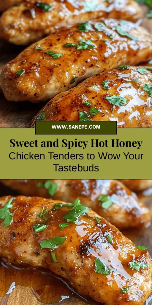 Discover the deliciousness of Hot Honey Chicken Tenders! This recipe transforms classic chicken into a crispy, juicy treat with a perfect blend of sweetness and spice. Ideal for family dinners, game days, or gatherings, these tenders are marinated for ultimate flavor and coated for that perfect crunch. Drizzled with homemade hot honey sauce, they’re a true crowd-pleaser. Try this recipe for a sweet and spicy twist! #HotHoneyChicken #ChickenTenders #ComfortFood #RecipeIdeas #FoodieDelight