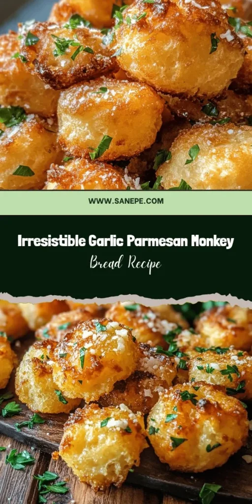 Dive into the deliciousness of Garlic Parmesan Monkey Bread! This easy-to-make comfort food brings together the savory flavors of garlic and rich Parmesan cheese, making it the perfect appetizer or side dish for gatherings. Using refrigerated biscuit dough, you’ll whip up this gooey crowd-pleaser in no time. Serve it with marinara or a garlic dip for an irresistible treat that everyone will love. #MonkeyBread #GarlicParmesan #ComfortFood #Baking #Appetizers #Foodie #Yummy #EasyRecipes