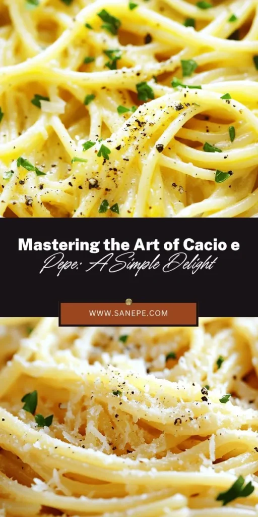 Discover the magic of Cacio e Pepe, a beloved Roman dish that highlights the beauty of simplicity and quality ingredients. With just three main components—Pecorino Romano cheese, black pepper, and pasta—you can create a creamy masterpiece that's sure to impress. This article dives into the history, recipe variations, and essential techniques to master this classic Italian delight. Join the culinary journey today! #CacioePepe #ItalianCuisine #PastaLovers #Foodie #RecipeInspo