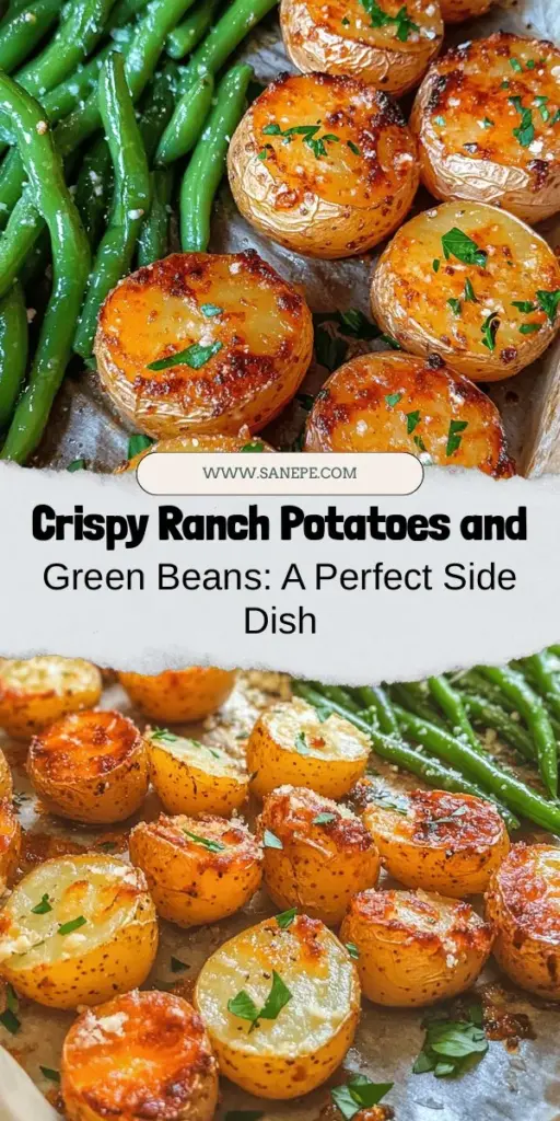 Elevate your meals with Crispy Ranch Roasted Potatoes and Vibrant Green Beans! This easy recipe combines the earthy flavor of roasted baby potatoes with the fresh crunch of green beans, all coated in delicious ranch seasoning. Perfect as a weeknight side or for special gatherings, this dish is both satisfying and nutritious. Enjoy a taste explosion in every bite! #CrispyPotatoes #GreenBeans #RanchSeasoning #HealthyEating #EasyRecipes #SideDishIdeas #ComfortFood #CookingAtHome