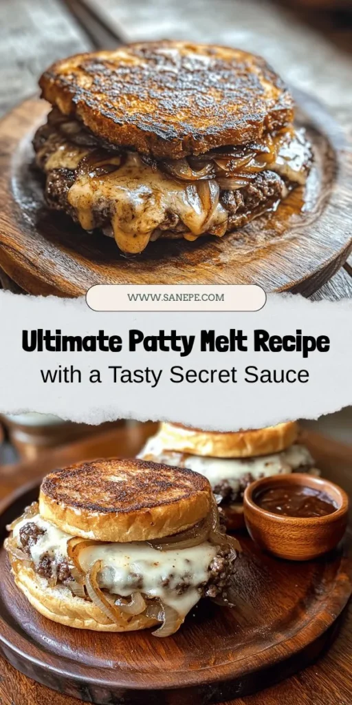 Discover the joy of making the Ultimate Patty Melt with Secret Sauce, a delightful twist on a classic American comfort food. Enjoy juicy beef patties, melted Swiss cheese, caramelized onions, and a game-changing secret sauce all nestled between crispy rye bread. Perfect for casual gatherings or a cozy night in, this recipe is sure to impress your family and friends. Try it today and indulge in the ultimate flavor experience! #PattyMelt #ComfortFood #HomemadeRecipes #Foodie #BeefBurger #SecretSauce #YummyEats