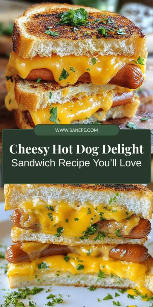 Indulge in the ultimate comfort food experience with the Cheesy Hot Dog Delight Sandwich! This delicious creation combines savory hot dogs, melted cheese, and crispy, toasted bread for a mouthwatering treat that's perfect for family dinners, game days, or quick weeknight meals. Customize it with your favorite toppings for a twist on the classic. Discover how to make this delightful sandwich and impress your loved ones! #HotDogDelight #ComfortFood #SandwichRecipe #Foodie #HomemadeDeliciousness #CookWithMe #YummyEats