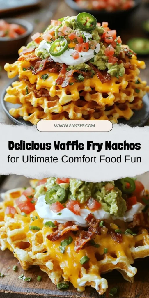 Upgrade your snack game with Waffle Fry Nachos, the perfect blend of crispy waffle fries and gooey melted cheese! Ideal for game nights or cozy gatherings, this recipe is all about customization with your favorite toppings, from spicy jalapeños to savory proteins. Easy to prepare and absolutely delicious, these nachos are a hit at any occasion. Get ready to dive into this comfort food delight! #WaffleFryNachos #NachoRecipe #ComfortFood #GameNightSnacks #FoodieFavorites