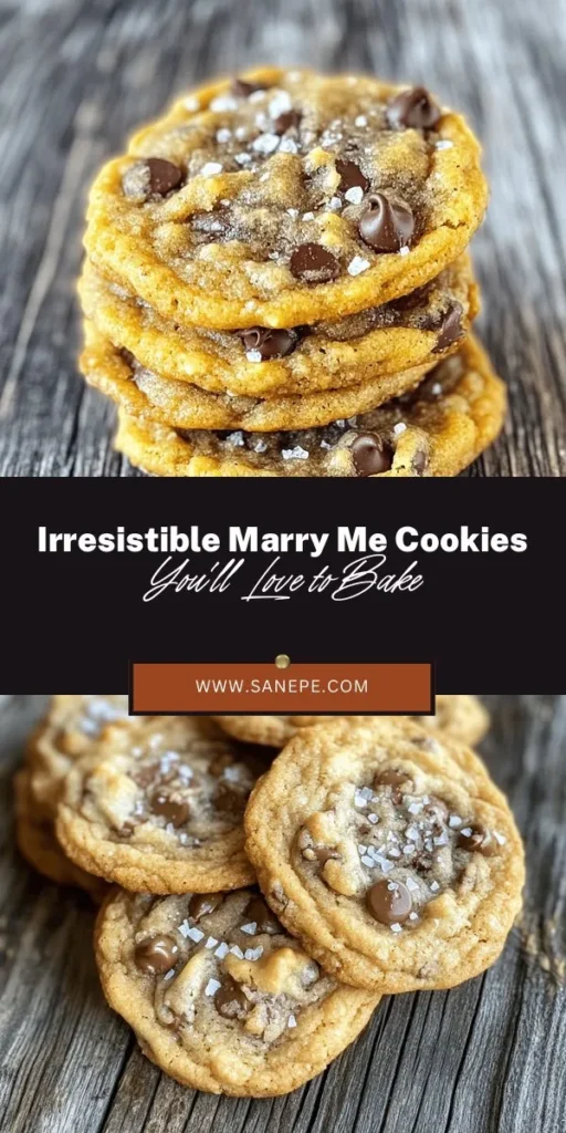 Looking for a cookie that can win hearts? Try Marry Me Cookies! These delicious treats are a perfect blend of chocolate, nuts, coconut, and a sprinkle of flaky sea salt. Their irresistible flavor has been known to inspire proposals! Ideal for any occasion, they are chewy, rich, and oh-so-satisfying. Follow our recipe for a delightful baking experience that promises smiles all around. #MarryMeCookies #CookieRecipe #BakingJoy #DessertLovers #SweetTreats