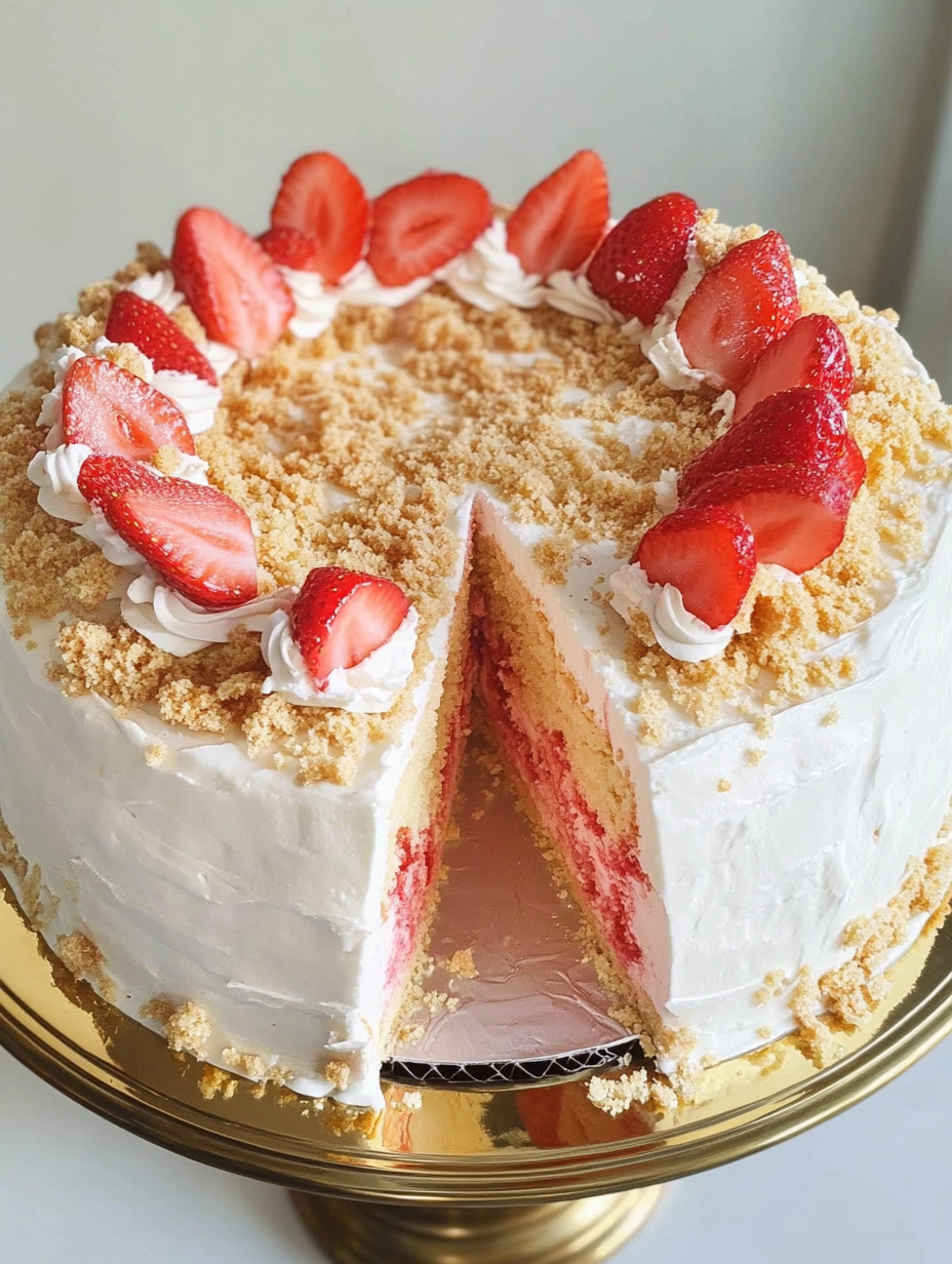 Strawberry crunch pound cake