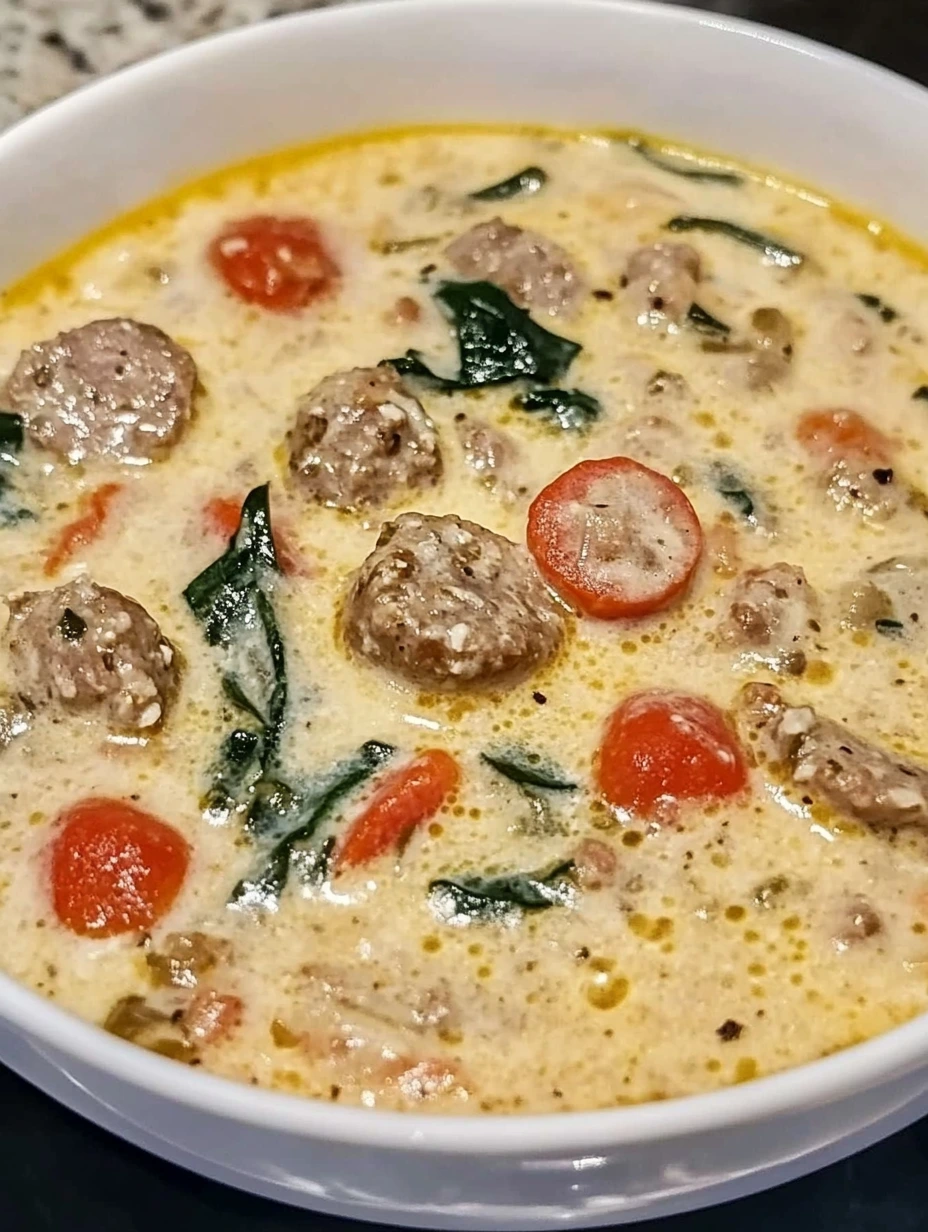 Creamy Parmesan Italian Sausage Soup