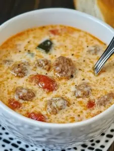 Creamy Parmesan Italian Sausage Soup 