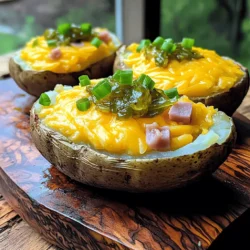 Dill Pickle & Ham Twice Baked Potatoes Recipe