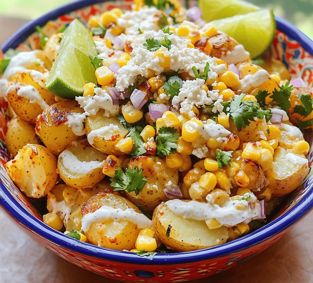 Mexican cuisine is renowned for its vibrant flavors and rich cultural heritage, and one dish that beautifully encapsulates this essence is the Mexican Street Corn Smashed Potato Salad. This unique recipe is a delightful fusion of two beloved staples: creamy potato salad and the iconic Mexican street corn, known as 