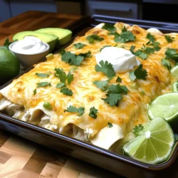 Creamy white chicken enchiladas are a cherished comfort food that has won the hearts and taste buds of many. With their rich, velvety flavors and satisfying textures, these enchiladas truly epitomize the concept of home-cooked warmth. Whether you're hosting a family gathering, looking for an easy weeknight dinner solution, or prepping meals for the week, this dish is versatile enough to fit any occasion. The combination of tender, shredded chicken enveloped in soft tortillas and smothered in a creamy, cheesy sauce is not just delicious; it's a crowd-pleaser that appeals to both kids and adults alike.