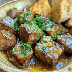 Sizzling Steak Bites in Savory Onion Garlic Sauce: A Flavorful Delight