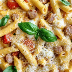 Cheesy Sausage Pasta is a delicious, hearty dish that combines the savory flavors of Italian sausage with the creamy richness of cheese and a delightful pasta base. This recipe is not only a delightful treat for the taste buds, but it also embodies the essence of comfort food, making it a perfect addition to your everyday cooking repertoire. In our fast-paced lives, finding meals that are quick to prepare yet satisfying can be a challenge. Cheesy Sausage Pasta meets that need effortlessly, offering a balance of flavors and textures that appeal to both children and adults alike.