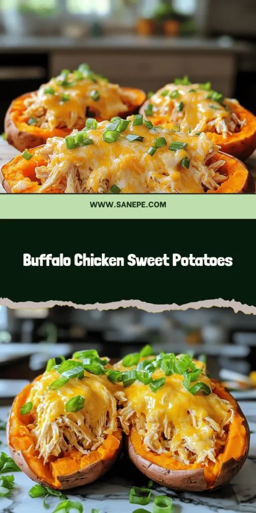 Discover the delicious and nutritious Buffalo Chicken Stuffed Sweet Potatoes recipe that combines the spicy kick of buffalo chicken with the natural sweetness of roasted sweet potatoes. This hearty dish is loaded with protein, vitamins, and flavor, making it perfect for meal prep or a cozy dinner. Don't miss out on this fun and healthy twist on comfort food! Click through to explore the full recipe and elevate your meal game today!