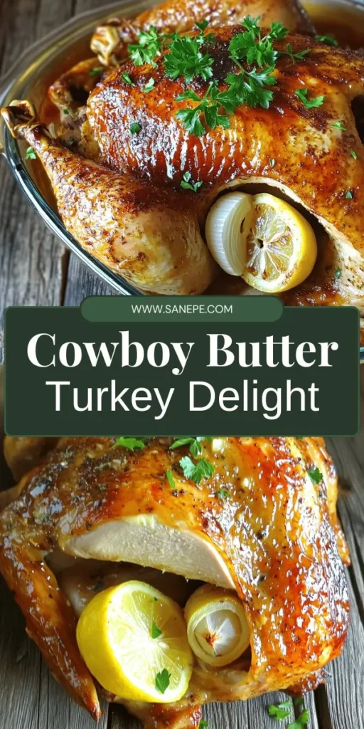 Elevate your Thanksgiving feast with this Cowboy Butter Turkey recipe, a delicious twist on the classic turkey dish. Discover how to infuse your turkey with rich, savory flavor thanks to a delightful cowboy butter mixture that includes garlic, herbs, and spices. Perfect for impressing your family and friends, this recipe promises juicy meat and crispy skin. Click through to explore the full recipe and make this Thanksgiving unforgettable!