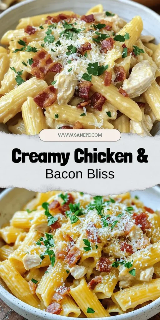 Savor the rich, comforting flavors of creamy chicken and bacon pasta, a dish sure to become a family favorite. This easy recipe combines tender chicken, crispy bacon, and a luscious creamy sauce, all tossed with your choice of pasta for a satisfying meal any night of the week. Discover tips on ingredient selection and preparation to elevate your dish. Click through to explore the complete recipe and make this delicious comfort food tonight!