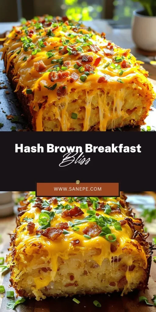 Start your day off right with a delicious Hash Brown Breakfast Loaf! This easy-to-make recipe combines crispy hash browns, savory cheese, and your choice of bacon or veggies for a hearty meal that's perfect for breakfast, brunch, or a light lunch. With its adaptable ingredients, this loaf is a crowd-pleaser for all tastes. Click through to discover how to make this comforting dish and elevate your breakfast game today!