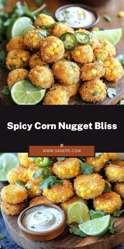 Satisfy your snack cravings with this delicious Jalapeño Corn Nuggets recipe! These mouthwatering bites blend sweet corn and spicy jalapeño for a perfect flavor explosion. Ideal for parties or cozy movie nights, these crispy nuggets are easy to make and sure to impress. Discover the secrets to achieving that perfect crunch and explore variations to customize your snack. Click through for the full recipe and elevate your snack game today!