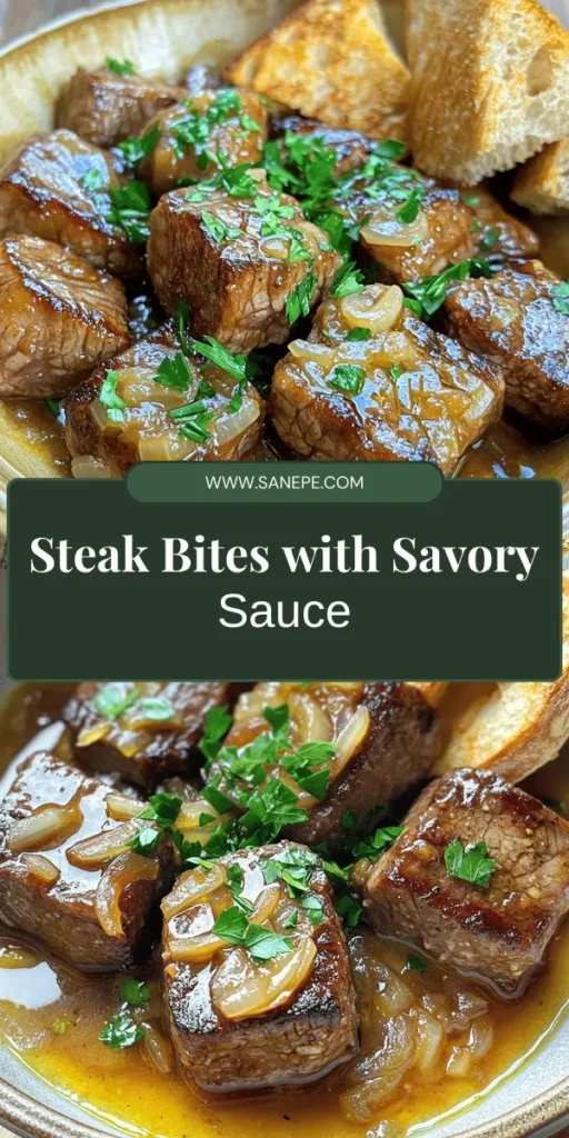 Savor the bold and tantalizing flavors of Sizzling Steak Bites in Savory Onion Garlic Sauce, a dish perfect for any occasion! This quick and easy recipe features tender sirloin steak seared to perfection and enveloped in a rich sauce with caramelized onions and garlic. Ideal for gatherings or weeknight dinners, this dish will wow your guests. Click through to explore the full recipe and elevate your cooking game with this delightful treat!