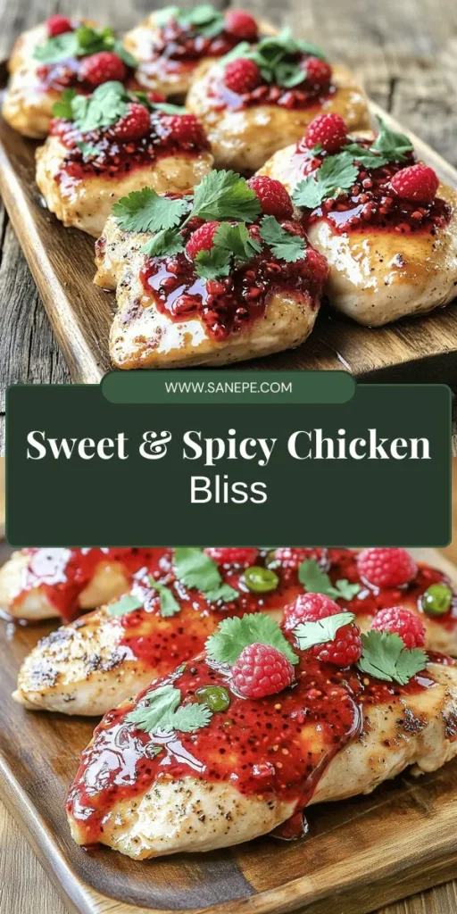 Discover the perfect blend of sweet and spicy with our Jalapeño Raspberry Chicken recipe! This delightful dish features succulent chicken glazed in a vibrant raspberry-jalapeño sauce that tantalizes your taste buds. Packed with lean protein and antioxidants, it's not just a feast for the senses but also a nutritious choice. Ready to impress your guests or elevate your weeknight dinner? Click through now to explore the full recipe and bring this flavor-packed experience to your table!